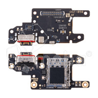 Шлейф для Xiaomi Poco X6 5G (23122PCD1G) плата системный разъем/разъем SIM/микрофон - Премиум