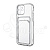 Чехол-накладка для iPhone 12 mini (с защитой камеры, карманом для карт, прозрачный)